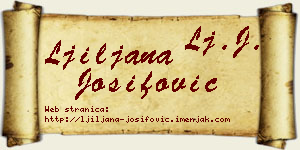 Ljiljana Josifović vizit kartica
